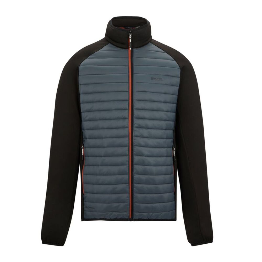 Regatta Mens Clumber Hybrid Jacket / Storm Grey/Black